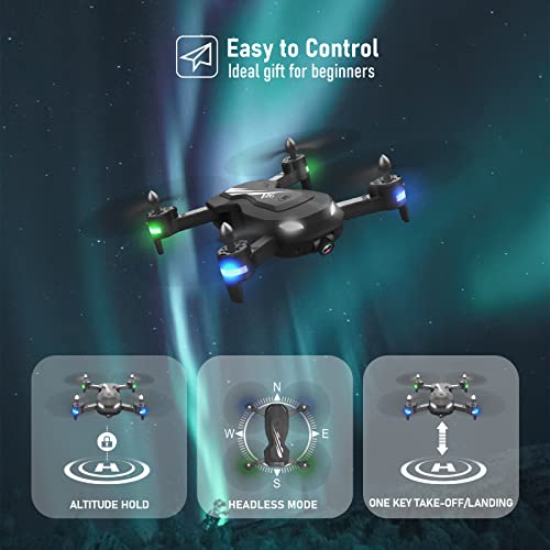 Drone with Camera - T26 1080P HD RC Mini Drone, Fpv Drones for Adults, With WiFi Video, Altitude Hold, Headless Mode, 3D Flip, Gravity Sensor, One Key Take Off/Landing for Kids or Beginners