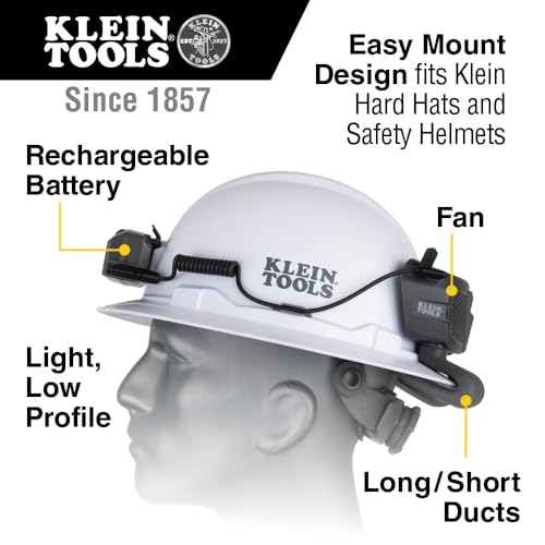 Klein Tools 29025 Rechargeable Lithium-ion Portable Battery to Power Klein Tools Hard Hat Cooling Fan Cat. No. 60155