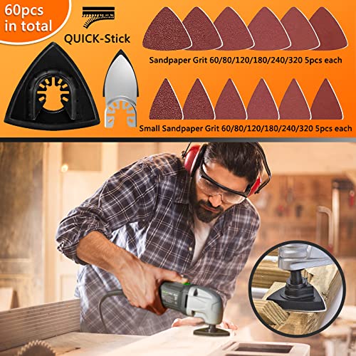 87 Pcs Oscillating Saw Blades, Wood Metal Cutting Multitool Bi-Metal Blades Quick Release Tool Blades Kits Fit for Dewalt, Makita, Ryobi, Rockwell