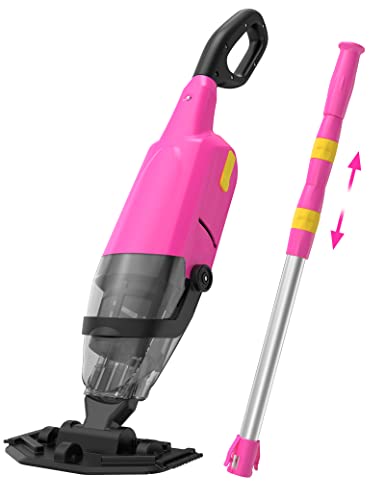 Efurden Handheld Pool Vacuum, Rechargeable Pool Cleaner with Running Time up to 60-Minutes Ideal for Above Ground Pools, Spas and Hot Tub for Sand and Debris, Pink