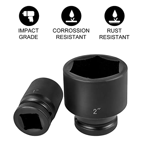 VEVOR Impact Socket Set 3/4 Inches 29 Piece Impact Sockets, 6-Point Sockets, Rugged Construction, CR-M0, 3/4 Inches Drive Socket Set Impact SAE 3/4 inch - 2-1/2 inch, with a Storage Cage