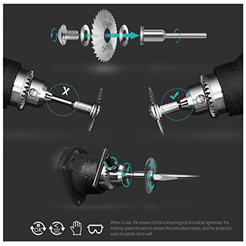 Kuenuilr Cutting Wheel Set Compatible with Plastic 36pcs for Rotary Tool, HSS Circular Saw Blades 6pcs, Resin Cutting Discs 20pcs, 545 Diamond Cutting Wheels 10psc with 2 Screwdrivers