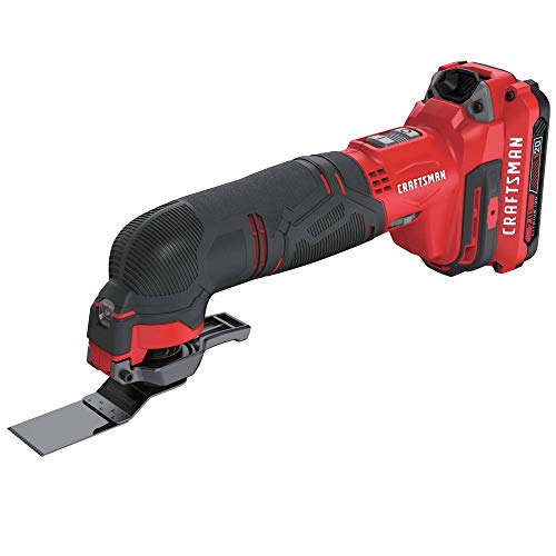 CRAFTSMAN V20 Cordless Multi-Tool, Oscillating Tool Kit, 16 Piece Kit with Blades, Sand Paper, Battery and Charger Included (CMCE500D1)