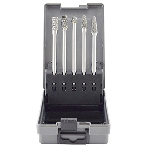 Astro Pneumatic 2185 Long Double Cut Carbide Burr Set, 5-Piece