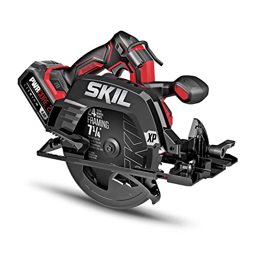 SKIL PWR CORE 20™ XP Brushless 20V 7-1/4 In. 5300 RPM, Circular Saw Kit Includes 4.0Ah Lithium Battery and Quick Charger- CR5440B-10