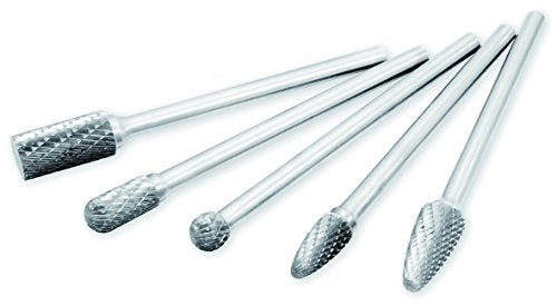 Astro Pneumatic 2185 Long Double Cut Carbide Burr Set, 5-Piece