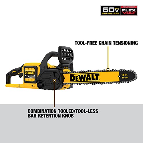 DEWALT 60V MAX Chainsaw & Leaf Blower Kit, Cordless, FLEXVOLT Battery & Charger Included (DCKO667X1)