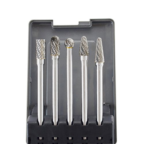 Astro Pneumatic 2185 Long Double Cut Carbide Burr Set, 5-Piece