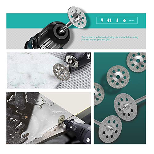 Kuenuilr Cutting Wheel Set Compatible with Plastic 36pcs for Rotary Tool, HSS Circular Saw Blades 6pcs, Resin Cutting Discs 20pcs, 545 Diamond Cutting Wheels 10psc with 2 Screwdrivers