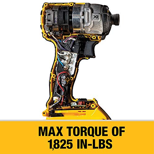 DEWALT 20V MAX XR Cordless Impact Driver Kit, Brushless, 1/4" Hex Chuck, 3-Speed, 2 Batteries and Charger (DCF887D2)