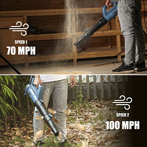 AVID POWER 20V Cordless Leaf Blower, Electric Battery Operated Blower with Two Batteries, Dual-Speed Settings and Charger Included, Light Duty for Lawn Care