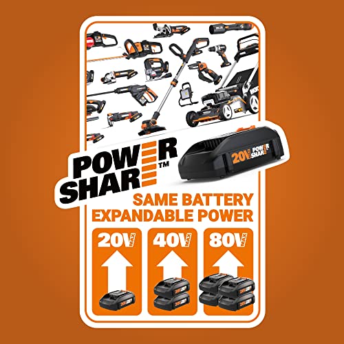 WORX WG545.1 20V Power Share AIR Cordless Leaf Blower & Sweeper