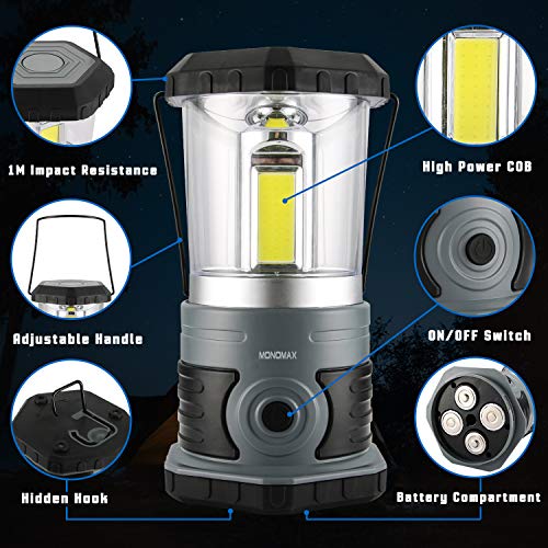 innofox LED Camping Lantern Battery Powered 1500 Lumen COB Camping Light 4*D Batteries(Included) Perfect for Camp Hiking Emergency Kit