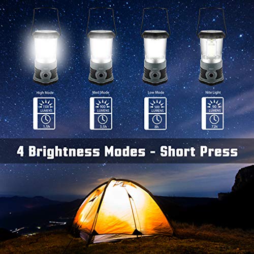 innofox LED Camping Lantern Battery Powered 1500 Lumen COB Camping Light 4*D Batteries(Included) Perfect for Camp Hiking Emergency Kit