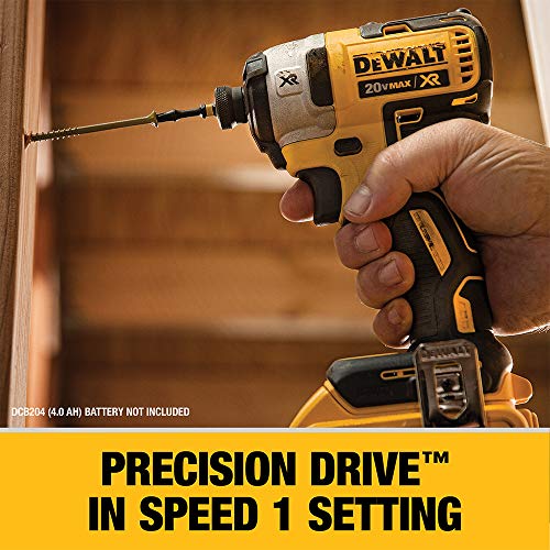 DEWALT 20V MAX XR Cordless Impact Driver Kit, Brushless, 1/4" Hex Chuck, 3-Speed, 2 Batteries and Charger (DCF887D2)