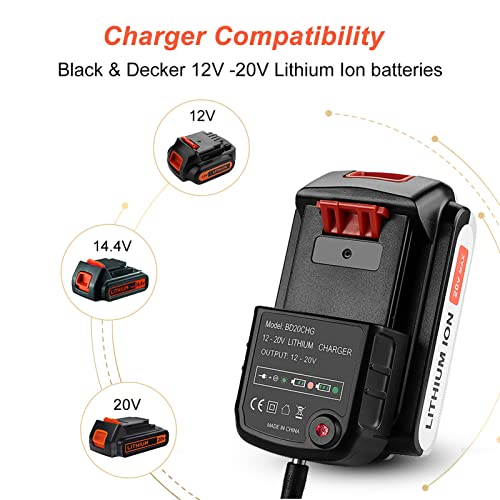 ANTRobut 3.5Ah Replacement for Black and Decker 20V Lithium Battery LBXR20 LB20 LBX20 LBXR2020-OPE LBX4020 with 20V Black and Decker Battery Charger LCS1620