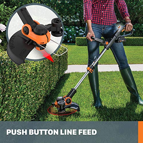 Worx 20V 12" Cordless GT 3.0 String Trimmer & Edger Weed Trimmer (Batteries & Charger Included) - WG163