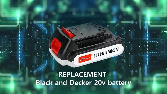 ANTRobut 3.5Ah Replacement for Black and Decker 20V Lithium Battery LBXR20 LB20 LBX20 LBXR2020-OPE LBX4020 with 20V Black and Decker Battery Charger LCS1620