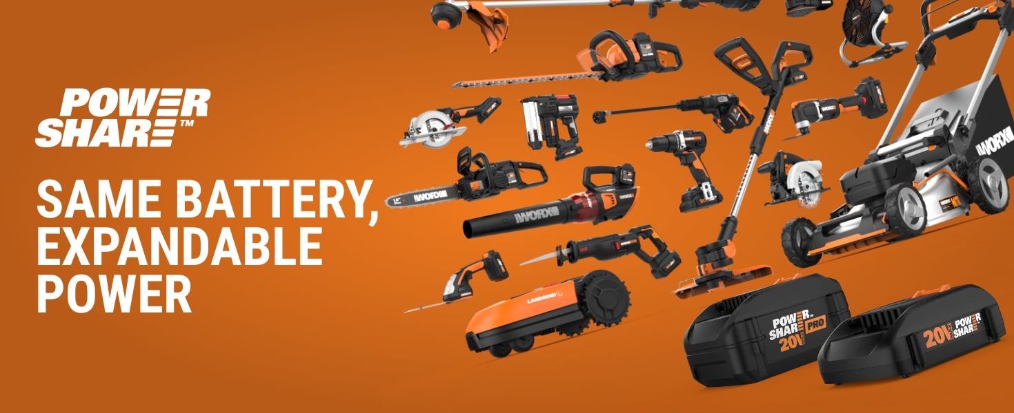 WORX WG545.1 20V Power Share AIR Cordless Leaf Blower & Sweeper