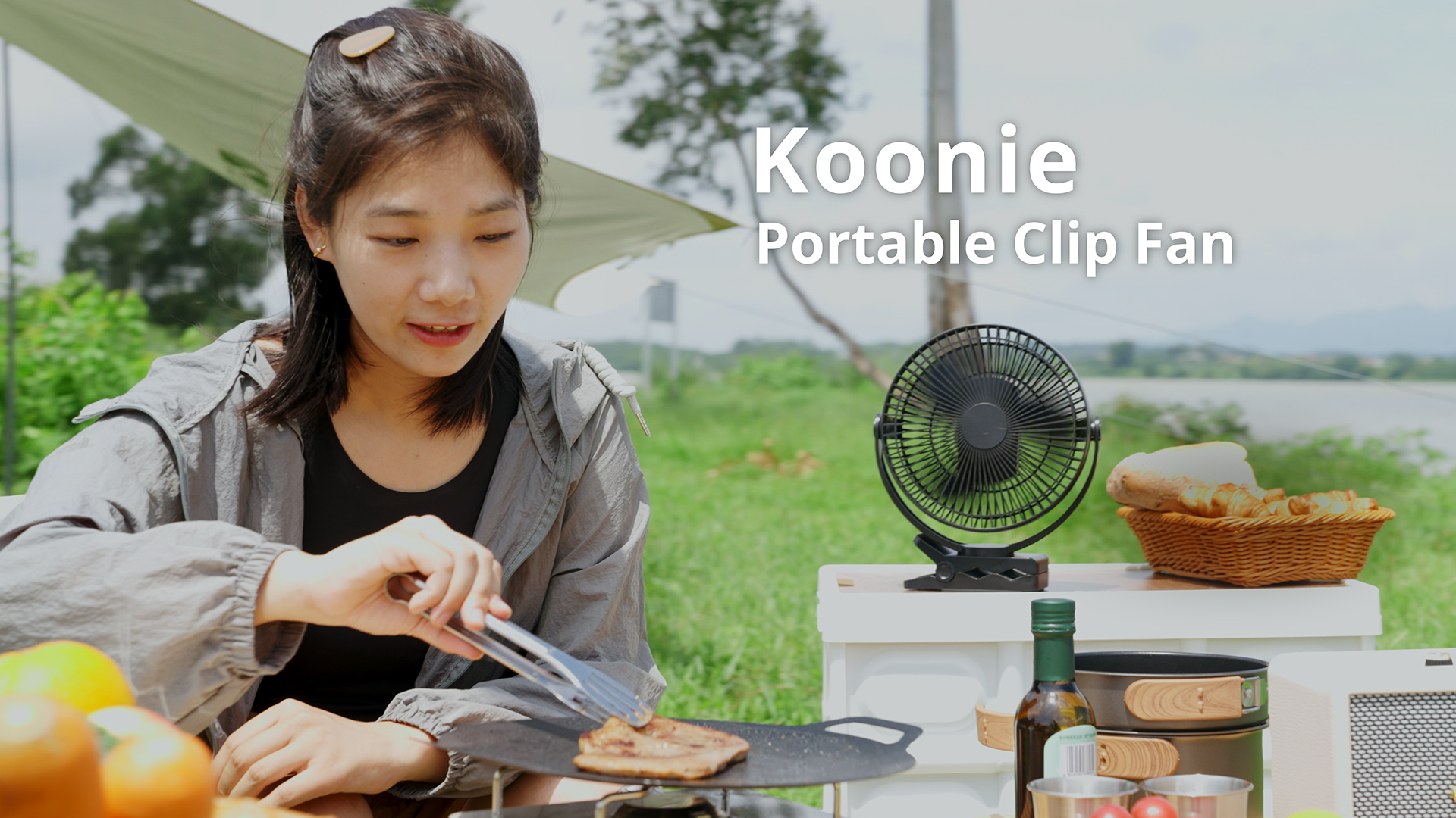 Koonie 10000mAh Rechargeable Desk Fan, 8-Inch Battery Operated Clip on Fan, USB Fan, 4 Speeds, Strong Airflow, Sturdy Clamp for Golf Cart Office Desk Outdoor Travel Camping Tent Gym Treadmill,Black